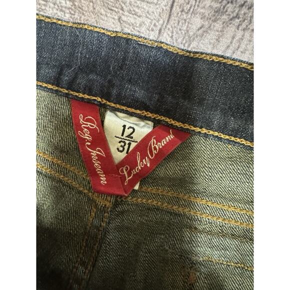 Lucky Brand Womens Zoe Boot Low Rise Jean Pants Flap Pockets Embroidered Size 12 - Picture 4 of 11